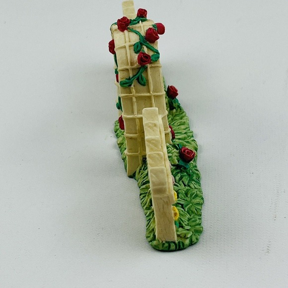 Cottontail Lane Rose Resin Arbor Picket Fence Easter Midwest of Cannon Falls - Picture 2 of 7